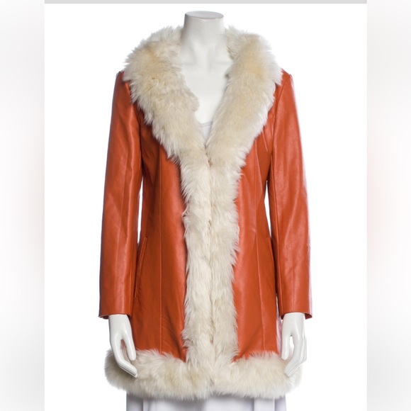 Charlotte Simone fur and faux leather coat - Picture 1 of 12